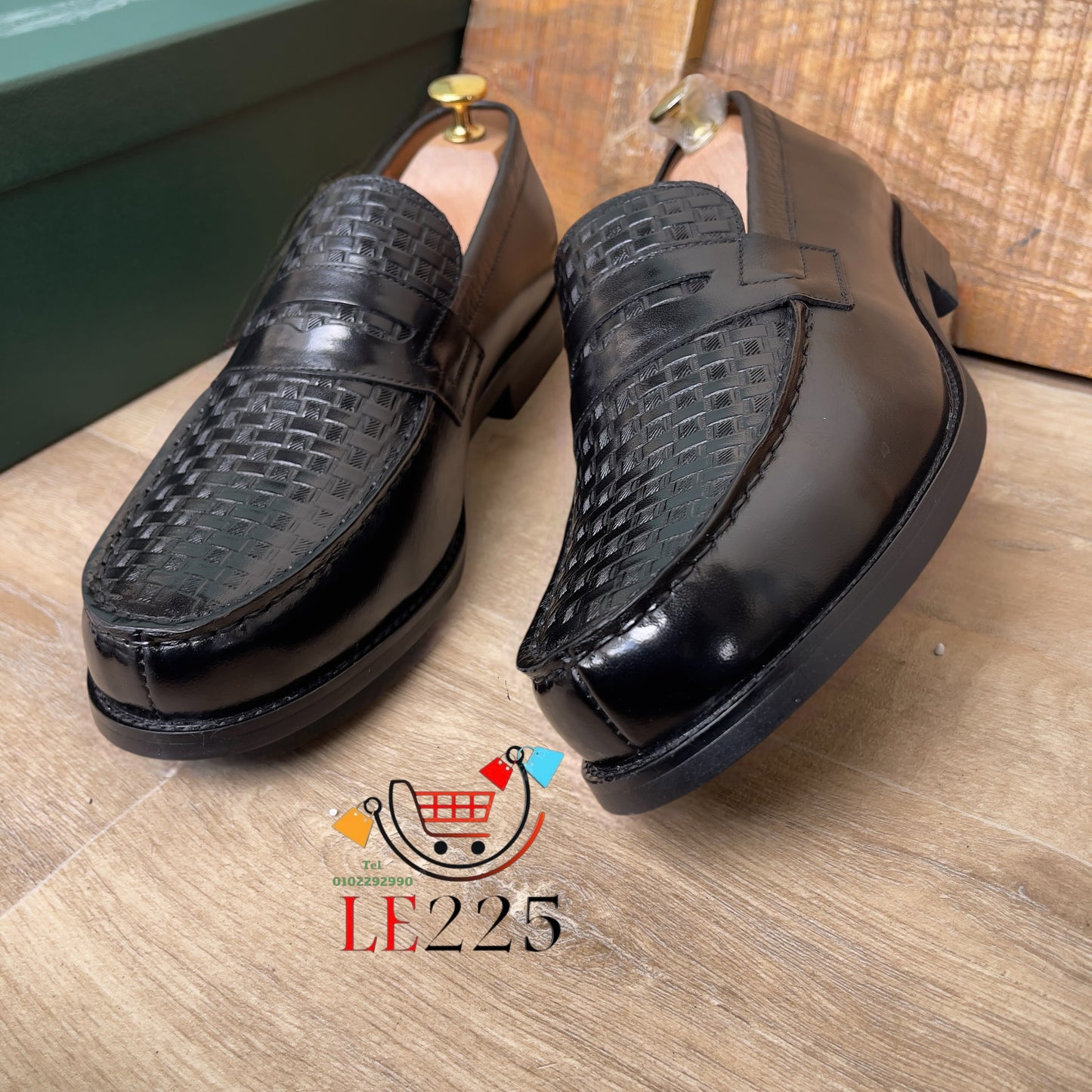 Mocassin Cuir Noir — Semelle Commando — Réf. AF5