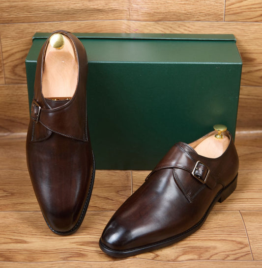 Soulier Cuir Marron/Noir