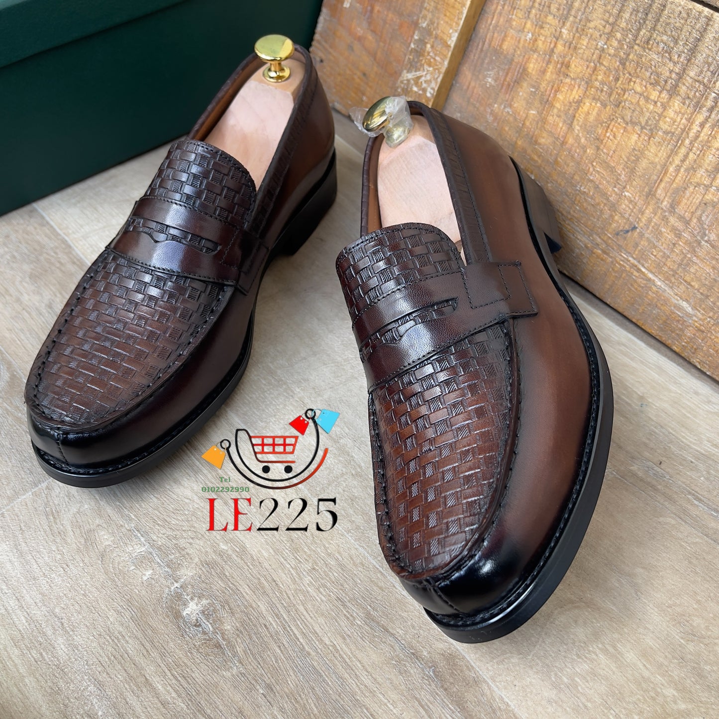 Mocassin Cuir Marron — Semelle Commando — Réf. AF1