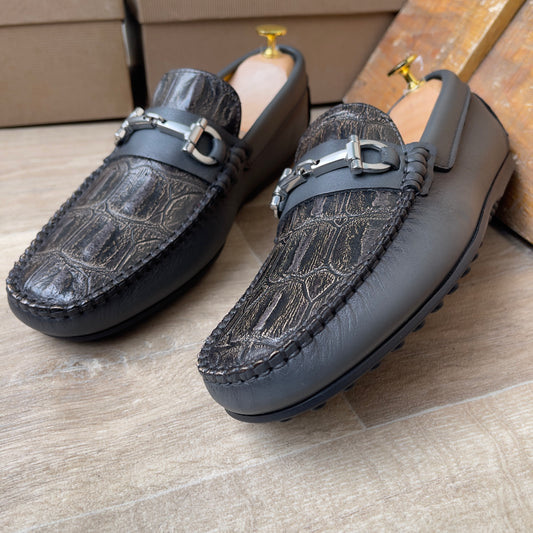 Mocassin Cuir FL— Semelle Gomme — Réf. X5