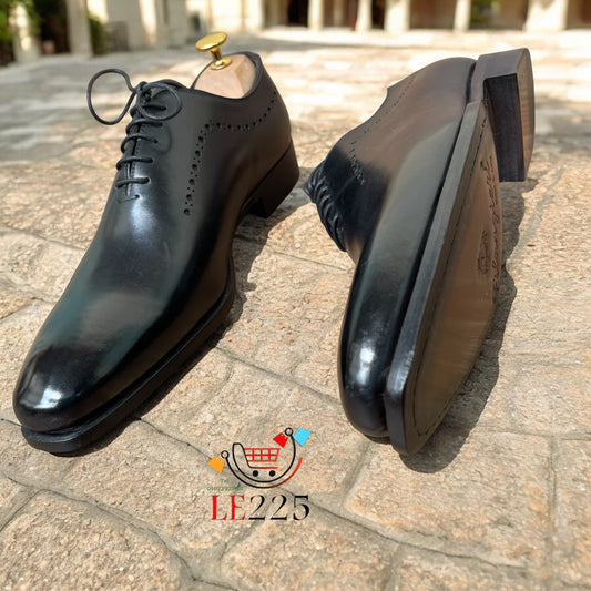 Soulier Cuir Noir Filangieri — Semelle Cuir