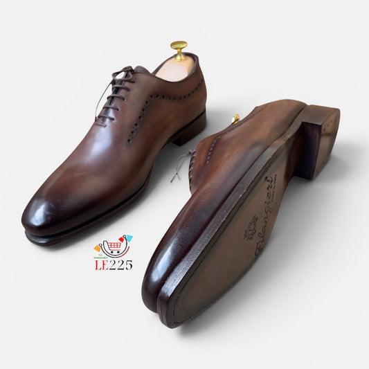 Soulier Cuir Marron FL— Semelle Cuir Réf: x45