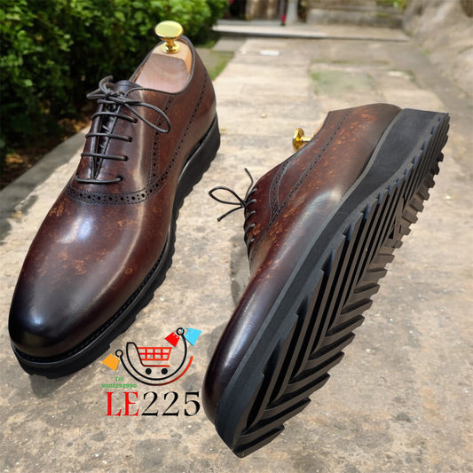 Sneaker Cuir Marron — Semelle basse Ref: AZ1