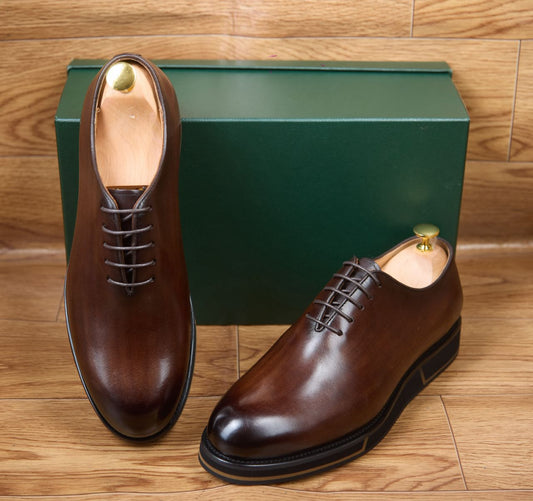 Sneaker Slip-On Cuir Marron