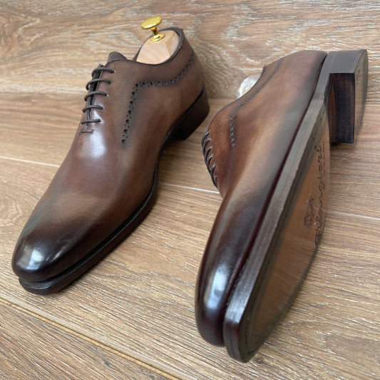 Soulier Cuir Marron Filangieri— Semelle Cuir — Réf. X3