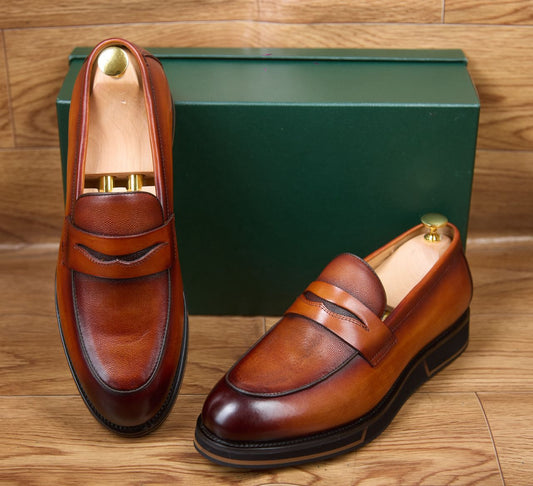 Mocassin Cuir Marron — Réf. TF16