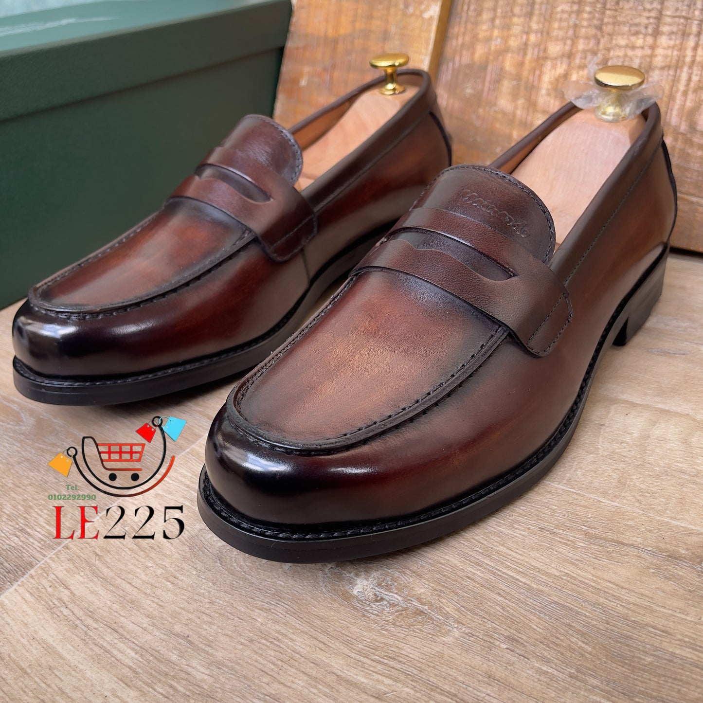 Mocassin Cuir Marron — Semelle Commando — Réf. AF4
