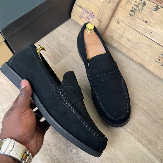 Mocassin daim noir ref-Dch 1