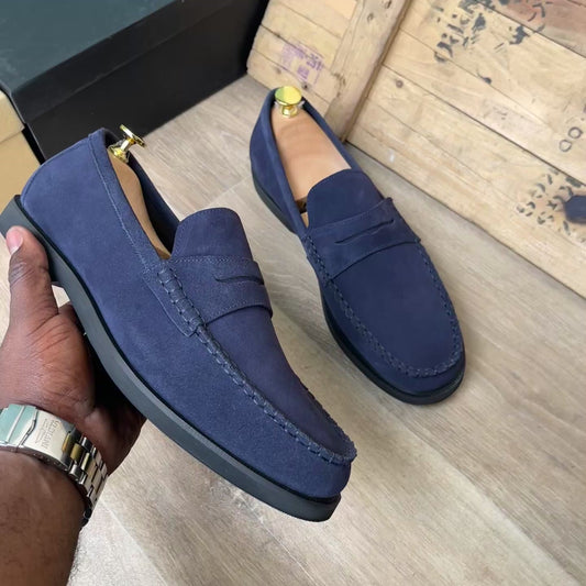 Mocassin daim bleu ref-Dch 2